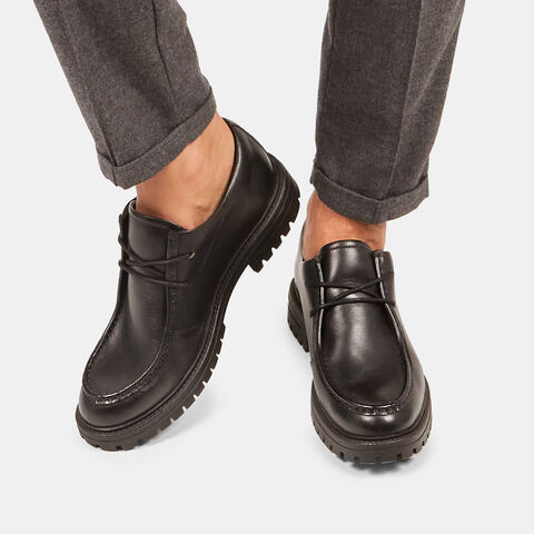 Zapatos de cuero con cordones para hombre, Negro Zapatos de cuero con cordones para hombre, Negro